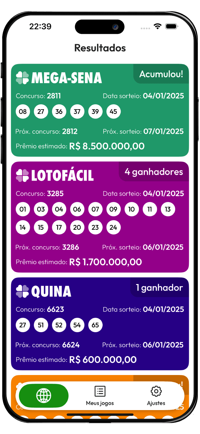 Print da tela do APP
